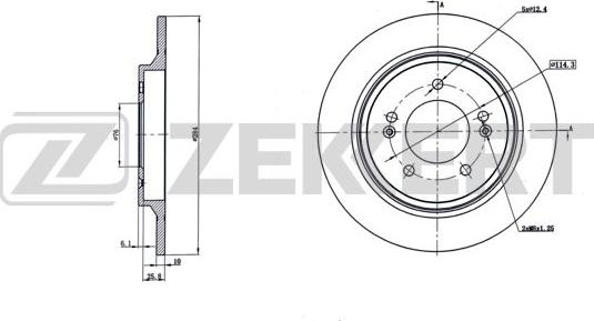 Zekkert BS-6271 - Тормозной диск autosila-amz.com