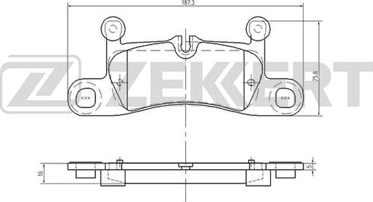 Zekkert BS-1962 - Тормозные колодки, дисковые, комплект autosila-amz.com