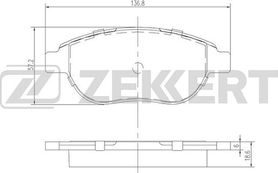 Zekkert BS-1447 - Тормозные колодки, дисковые, комплект autosila-amz.com