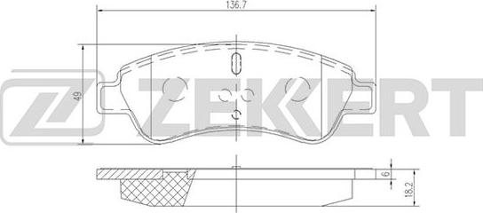 Zekkert BS-1433 - Тормозные колодки, дисковые, комплект autosila-amz.com