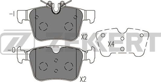 Zekkert BS-1420 - Тормозные колодки, дисковые, комплект autosila-amz.com