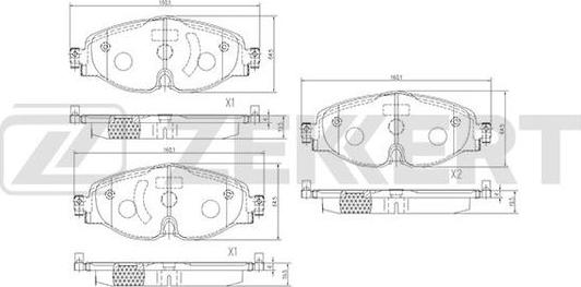 Zekkert BS-1427 - Тормозные колодки, дисковые, комплект autosila-amz.com