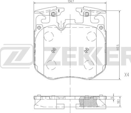 Zekkert BS-1531 - Тормозные колодки, дисковые, комплект autosila-amz.com