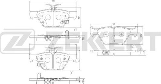 Zekkert BS-1520 - Тормозные колодки, дисковые, комплект autosila-amz.com