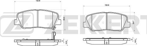 Zekkert BS-1046 - Тормозные колодки, дисковые, комплект autosila-amz.com