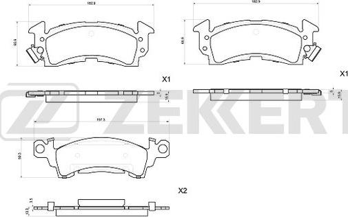 Zekkert BS-1005 - Тормозные колодки, дисковые, комплект autosila-amz.com