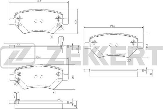 Zekkert BS-1001 - Тормозные колодки, дисковые, комплект autosila-amz.com