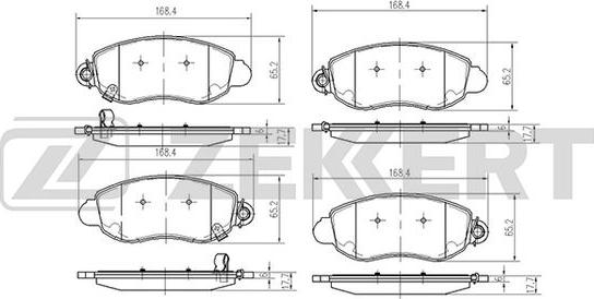 Zekkert BS-1033 - Тормозные колодки, дисковые, комплект autosila-amz.com