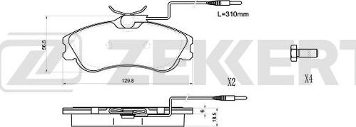 Zekkert BS-1070 - Тормозные колодки, дисковые, комплект autosila-amz.com