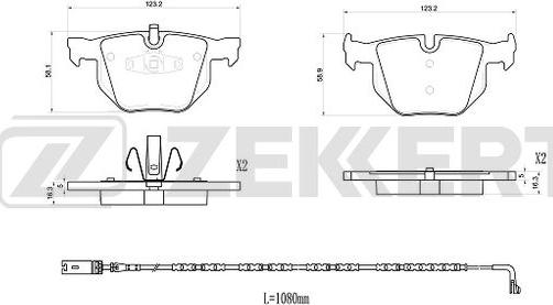 Zekkert BS-1196 - Тормозные колодки, дисковые, комплект autosila-amz.com