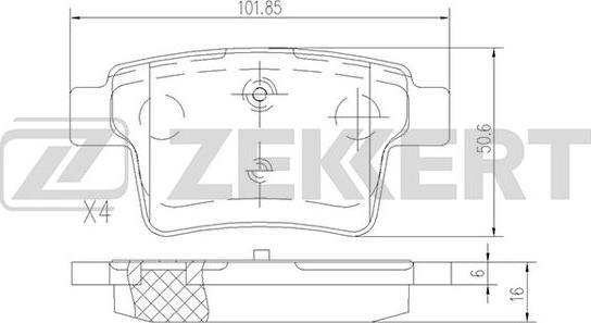 Zekkert BS-1146 - Тормозные колодки, дисковые, комплект autosila-amz.com