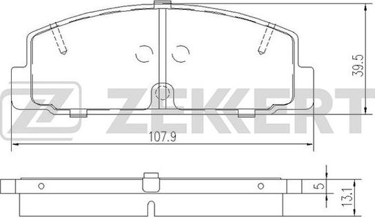 Zekkert BS-1100 - Тормозные колодки, дисковые, комплект autosila-amz.com