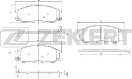 Zekkert BS-1804 - Тормозные колодки, дисковые, комплект autosila-amz.com