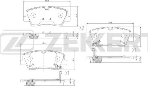 Zekkert BS-1839 - Тормозные колодки, дисковые, комплект autosila-amz.com