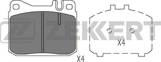 Zekkert BS-1396 - Тормозные колодки, дисковые, комплект autosila-amz.com