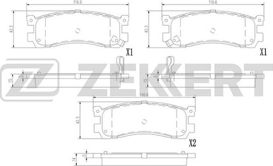 Zekkert BS-1391 - Тормозные колодки, дисковые, комплект autosila-amz.com