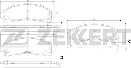 Zekkert BS-1393 - Тормозные колодки, дисковые, комплект autosila-amz.com