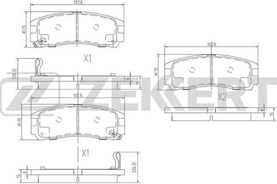 Zekkert BS-1347 - Тормозные колодки, дисковые, комплект autosila-amz.com