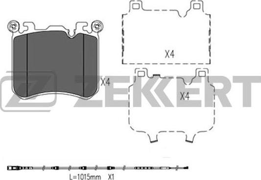 Zekkert BS-1319 - Тормозные колодки, дисковые, комплект autosila-amz.com