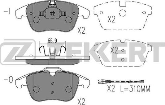 Zekkert BS-1316 - Тормозные колодки, дисковые, комплект autosila-amz.com