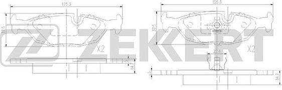 Zekkert BS-1385 - Тормозные колодки, дисковые, комплект autosila-amz.com