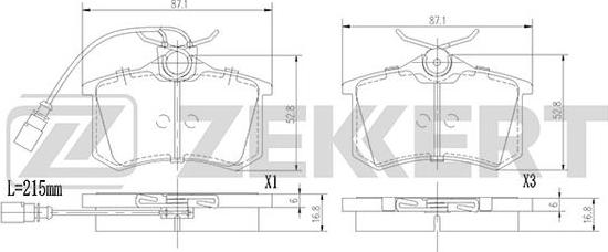 Zekkert BS-1376 - Тормозные колодки, дисковые, комплект autosila-amz.com