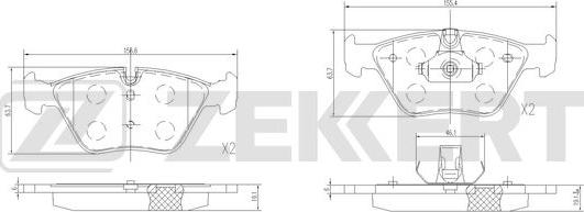 Zekkert BS-1370 - Тормозные колодки, дисковые, комплект autosila-amz.com