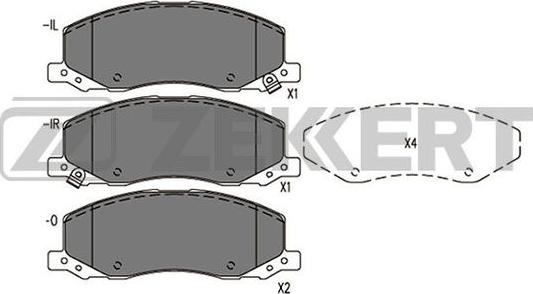 Zekkert BS-1290 - Тормозные колодки, дисковые, комплект autosila-amz.com