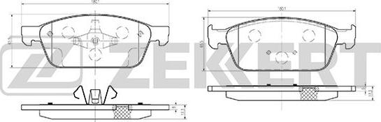 Zekkert BS-1249 - Тормозные колодки, дисковые, комплект autosila-amz.com