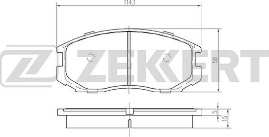 Zekkert BS-1237 - Тормозные колодки, дисковые, комплект autosila-amz.com