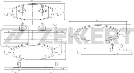 Zekkert BS-1276 - Тормозные колодки, дисковые, комплект autosila-amz.com