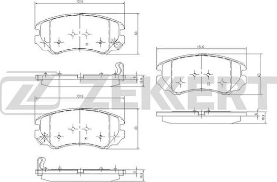 Zekkert BS-1799 - Тормозные колодки, дисковые, комплект autosila-amz.com