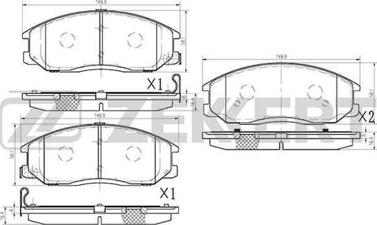 Zekkert BS-1794 - Тормозные колодки, дисковые, комплект autosila-amz.com