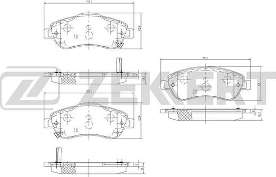 Zekkert BS-1753 - Тормозные колодки, дисковые, комплект autosila-amz.com