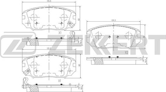 Zekkert BS-1780 - Тормозные колодки, дисковые, комплект autosila-amz.com