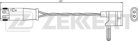 Zekkert BS-8043 - Сигнализатор, износ тормозных колодок autosila-amz.com