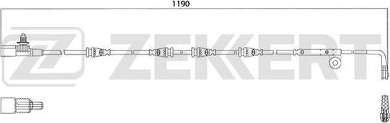 Zekkert BS-8051 - Сигнализатор, износ тормозных колодок autosila-amz.com