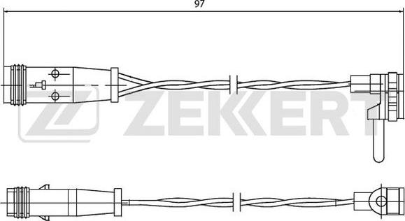 Zekkert BS-8009 - Сигнализатор, износ тормозных колодок autosila-amz.com