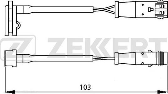 Zekkert BS-8019 - Сигнализатор, износ тормозных колодок autosila-amz.com