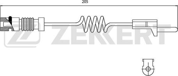 Zekkert BS-8014 - Сигнализатор, износ тормозных колодок autosila-amz.com