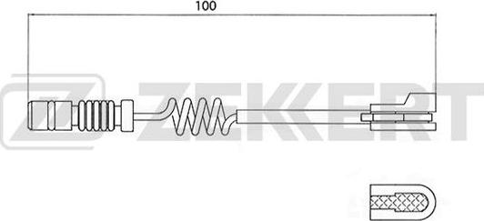 Zekkert BS-8015 - Сигнализатор, износ тормозных колодок autosila-amz.com