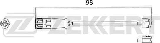 Zekkert BS-8012 - Сигнализатор, износ тормозных колодок autosila-amz.com