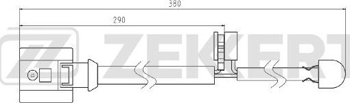 Zekkert BS-8085 - Сигнализатор, износ тормозных колодок autosila-amz.com