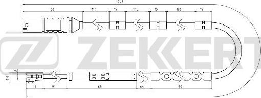 Zekkert BS-8083 - Сигнализатор, износ тормозных колодок autosila-amz.com