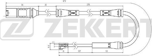 Zekkert BS-8082 - Сигнализатор, износ тормозных колодок autosila-amz.com