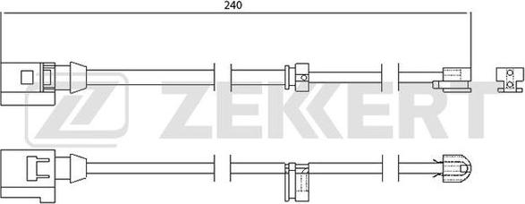 Zekkert BS-8028 - Сигнализатор, износ тормозных колодок autosila-amz.com