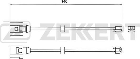 Zekkert BS-8023 - Сигнализатор, износ тормозных колодок autosila-amz.com