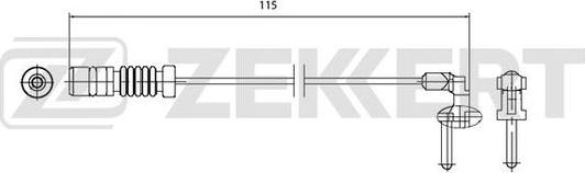 Zekkert BS-8027 - Сигнализатор, износ тормозных колодок autosila-amz.com