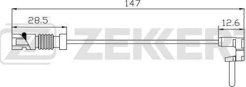 Zekkert BS-8113 - Сигнализатор, износ тормозных колодок autosila-amz.com