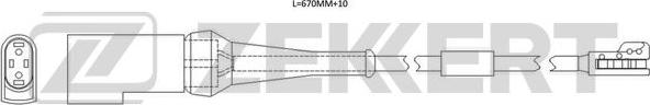 Zekkert BS-8117 - Сигнализатор, износ тормозных колодок autosila-amz.com